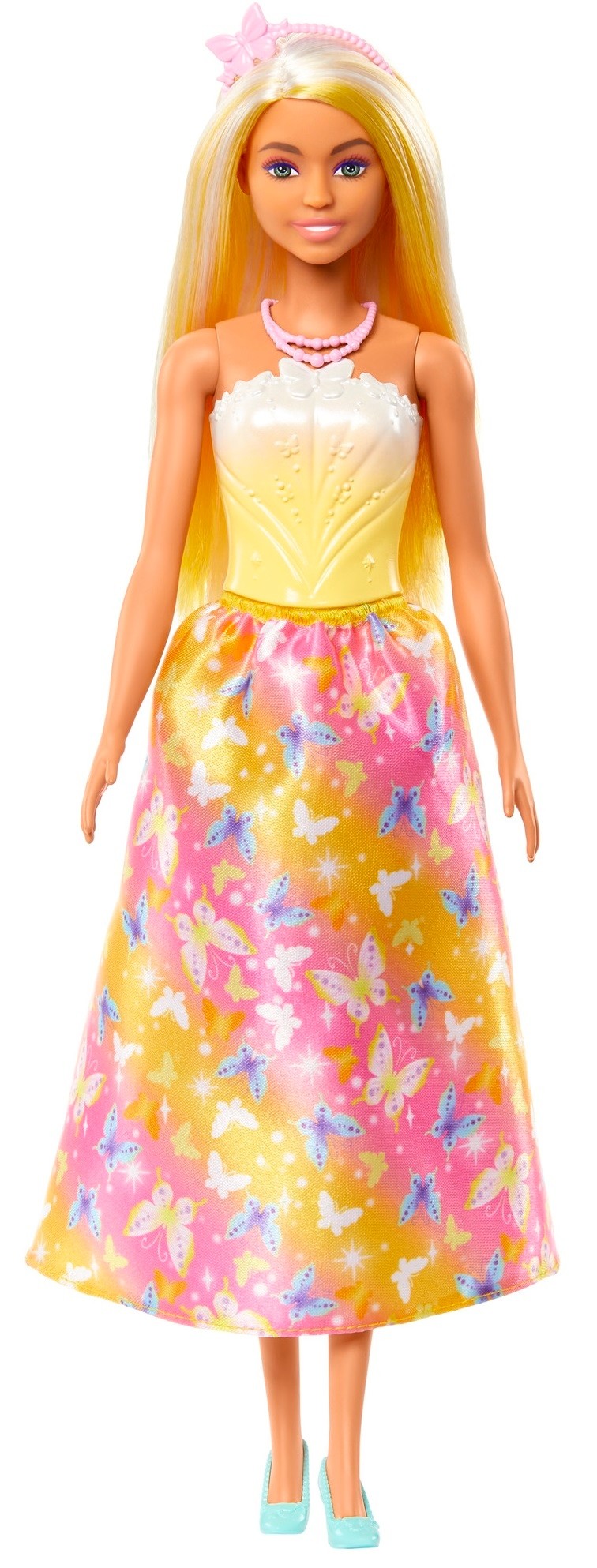 BÁBIKA BARBIE PRINCEZNÁ s dlhými žlto melikovanými vlasmi HRR09